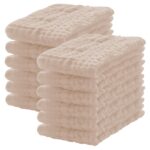12 Pack Muslin Burp Cloths 100% Cotton Muslin Cloths Large 20''x10'' Extra Soft and Absorbent Baby Burping Cloth - Brown