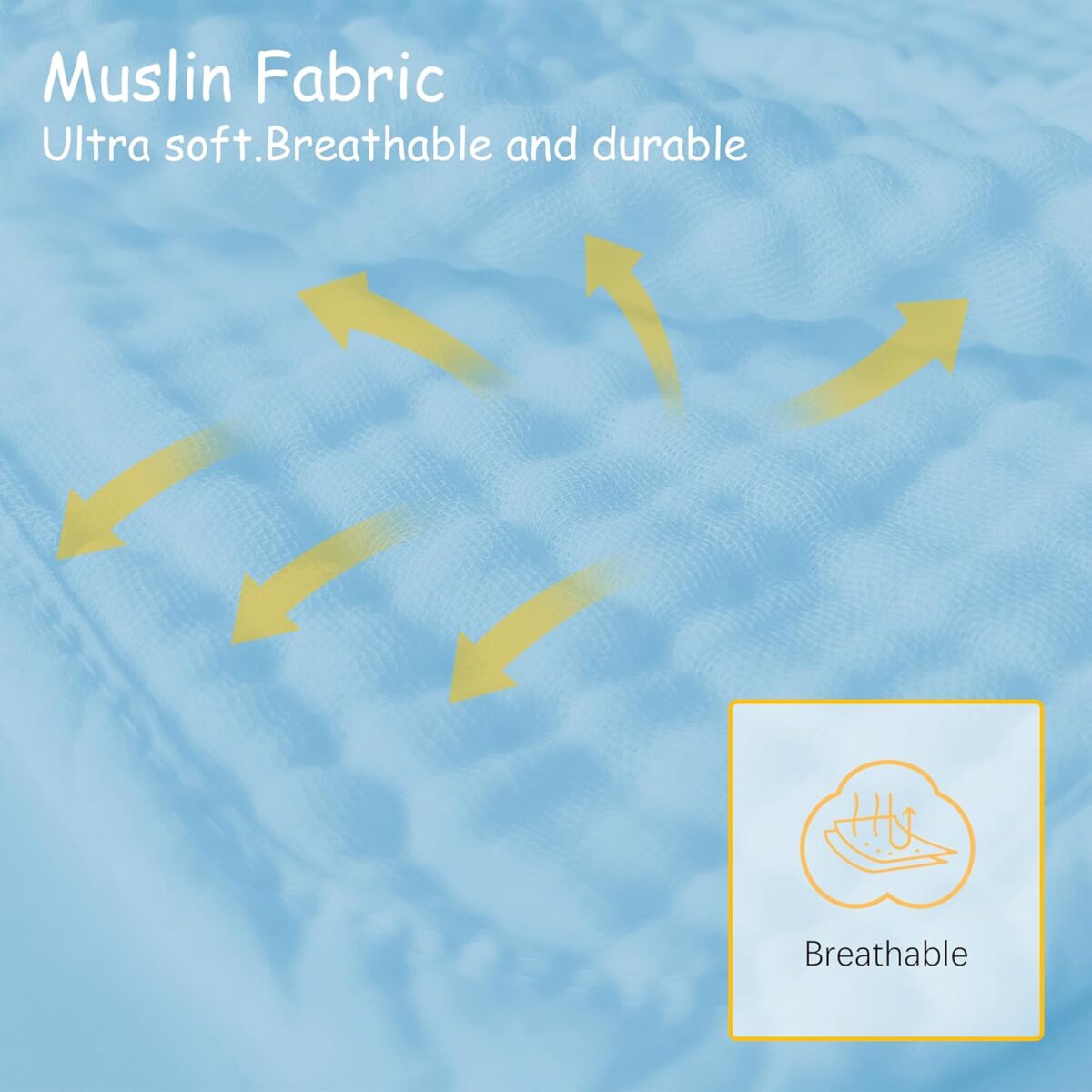 12 Pack Muslin Burp Cloths 100% Cotton Muslin Cloths Large 20''x10'' Extra Soft and Absorbent Baby Burping Cloth - Aqua
