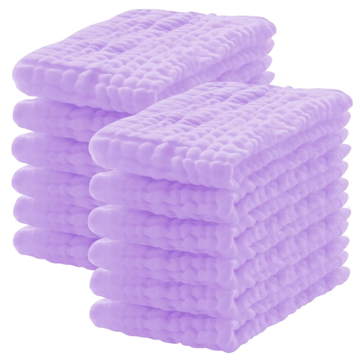 12 Pack Muslin Burp Cloths 100% Cotton Muslin Cloths Large 20''x10'' Extra Soft and Absorbent Baby Burping Cloth - Aqua