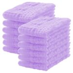 12 Pack Muslin Burp Cloths 100% Cotton Muslin Cloths Large 20''x10'' Extra Soft and Absorbent Baby Burping Cloth - Aqua