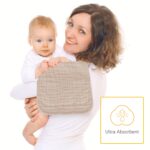 12 Pack Muslin Burp Cloths 100% Cotton Muslin Cloths Large 20''x10'' Extra Soft and Absorbent Baby Burping Cloth - Brown