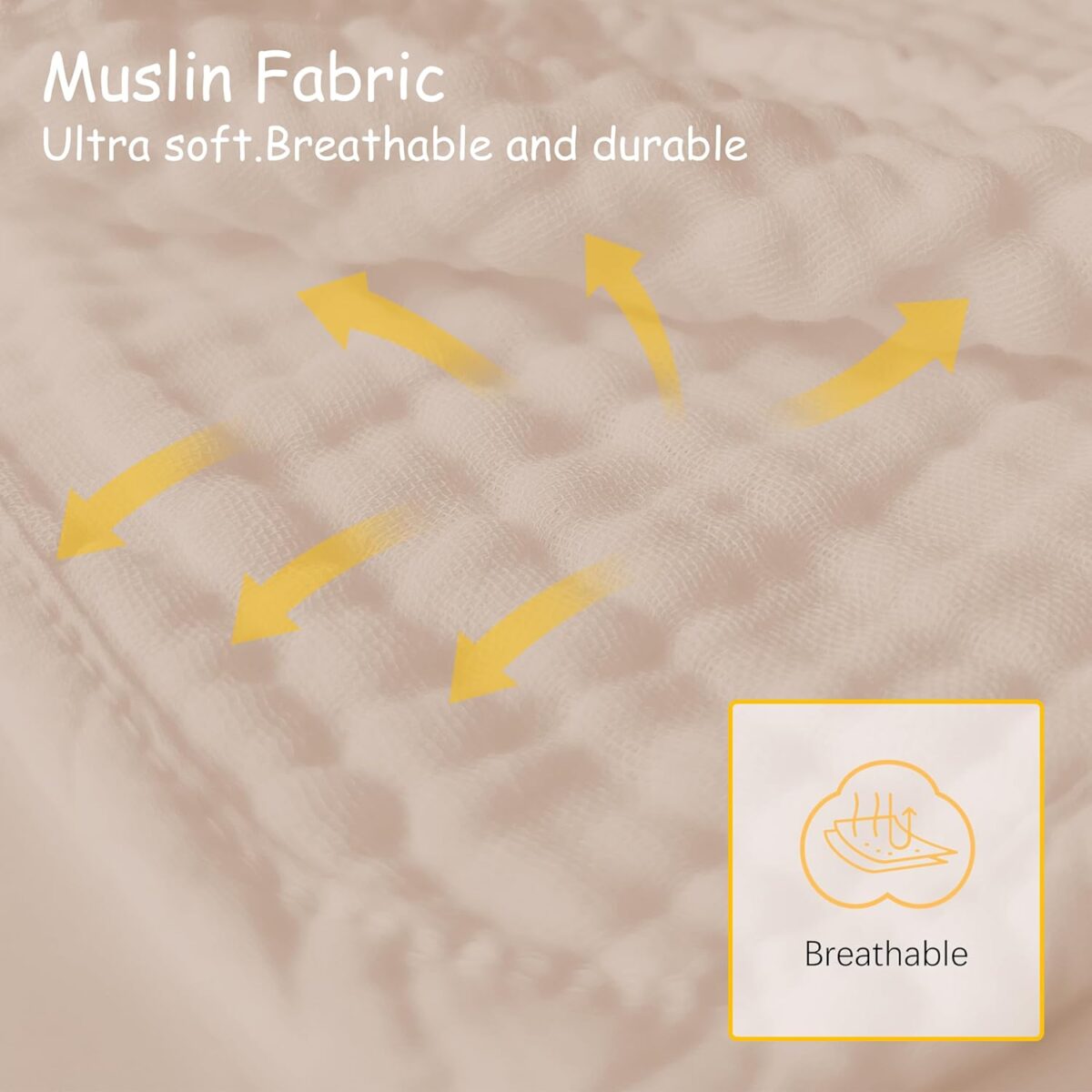 12 Pack Muslin Burp Cloths 100% Cotton Muslin Cloths Large 20''x10'' Extra Soft and Absorbent Baby Burping Cloth - Brown