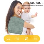 12 Pack Muslin Burp Cloths 100% Cotton Muslin Cloths Large 20''x10'' Extra Soft and Absorbent Baby Burping Cloth - Green