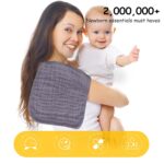 12 Pack Muslin Burp Cloths 100% Cotton Muslin Cloths Large 20''x10'' Extra Soft and Absorbent Baby Burping Cloth - Grey