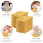 12 Pack Muslin Burp Cloths 100% Cotton Muslin Cloths Large 20''x10'' Extra Soft and Absorbent Baby Burping Cloth - Honey