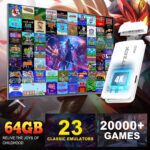 20000+ Wireless Retro Gaming Console, Retro Gaming Stick,Classic Retro Play Plug and Play Video Gaming Stick, 4K HD HDMI TV Game Stick (64G)