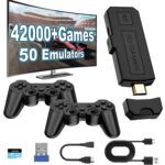 2025 Latest Wireless Retro Game Stick,Arcade Pandora Stick,Built in 42,000+ Games with 50+ Emulators,4K HDMI Output,Plug and Play TV Video Game Stick,256GB Memory Card,with Dual...