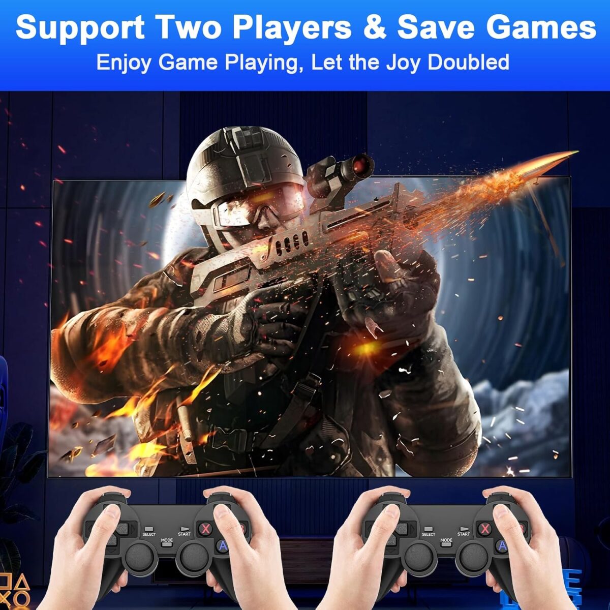 2025 Latest Wireless Retro Game Stick,Arcade Pandora Stick,Built in 42,000+ Games with 50+ Emulators,4K HDMI Output,Plug and Play TV Video Game Stick,256GB Memory Card,with Dual...