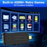 2025 Latest Wireless Retro Game Stick,Arcade Pandora Stick,Built in 42,000+ Games with 50+ Emulators,4K HDMI Output,Plug and Play TV Video Game Stick,256GB Memory Card,with Dual...