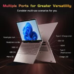 2025 Newest Laptop, 15.6-Inch FHD Display Laptop with Intel Quad Core-12th N100(Up to 3.4GHz), 16GB RAM 1TB ROM Business Laptop Computer, Fingerprint, Type C, Windows 11 Home, Pink