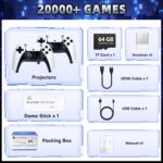 2025 Upgrade Retro Game Console Stick Pro,Built-in 23 Emulators 20,000+ Games,Retro Gaming Console 64GB TF Card,Dual 2.4GHz Wireless Controllers,Game Stick 4K HDMI Plug and Play...