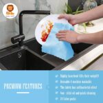 24 Pack Kitchen Dishcloths - Does Not Shed Fluff - Reusable Dish Towels, Dish cloths, Super Absorbent Coral Fleece Cleaning Cloths, Nonstick Oil Washable Fast Drying, 7 x 9 Inch...