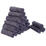 24 Pack Kitchen Dishcloths - Does Not Shed Fluff - Reusable Dish Towels, Dish cloths, Super Absorbent Coral Fleece Cleaning Cloths, Nonstick Oil Washable Fast Drying, 7 x 9 Inch...