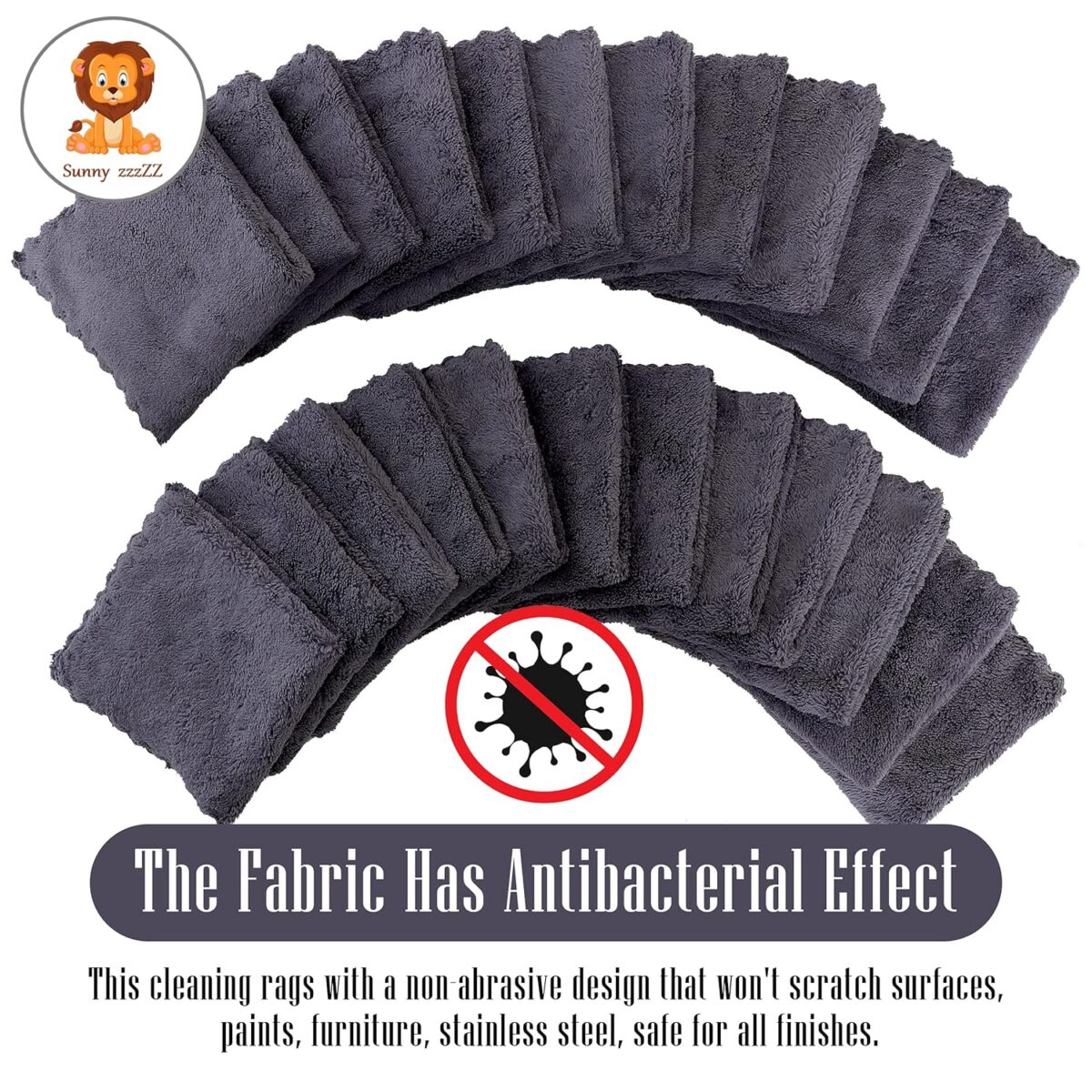 24 Pack Kitchen Dishcloths - Does Not Shed Fluff - Reusable Dish Towels, Dish cloths, Super Absorbent Coral Fleece Cleaning Cloths, Nonstick Oil Washable Fast Drying, 7 x 9 Inch...