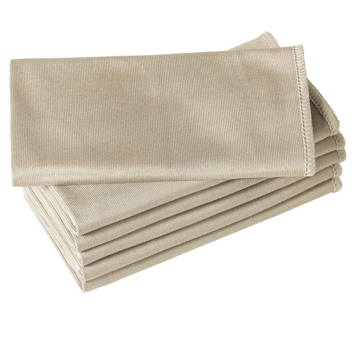 6 Pack Microfiber Glass Cleaning Cloth, 16 Inch X 16 Inch, Lint Free Quickly Clean Window, Glasses, Windshields, Mirrors, and Stainless Steel, Camel