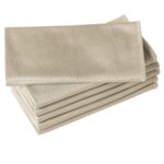 6 Pack Microfiber Glass Cleaning Cloth, 16 Inch X 16 Inch, Lint Free Quickly Clean Window, Glasses, Windshields, Mirrors, and Stainless Steel, Camel