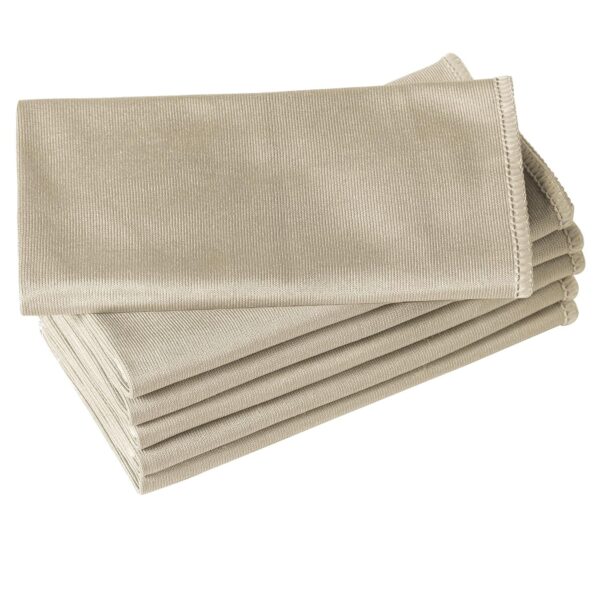 6 Pack Microfiber Glass Cleaning Cloth, 16 Inch X 16 Inch, Lint Free Quickly Clean Window, Glasses, Windshields, Mirrors, and Stainless Steel, Camel