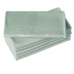 6 Pack Microfiber Glass Cleaning Cloth, 16 Inch X 16 Inch, Lint Free Quickly Clean Window, Glasses, Windshields, Mirrors, and Stainless Steel, Green