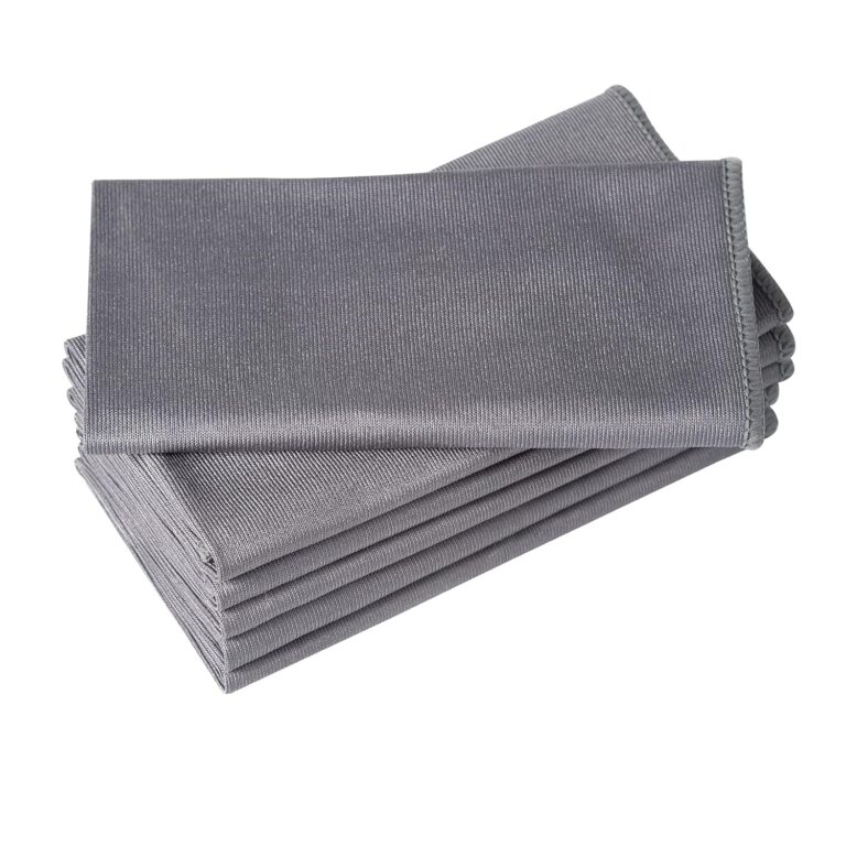 6 Pack Microfiber Glass Cleaning Cloth, 16 Inch X 16 Inch, Lint Free Quickly Clean Window, Glasses, Windshields, Mirrors, and Stainless Steel, Grey