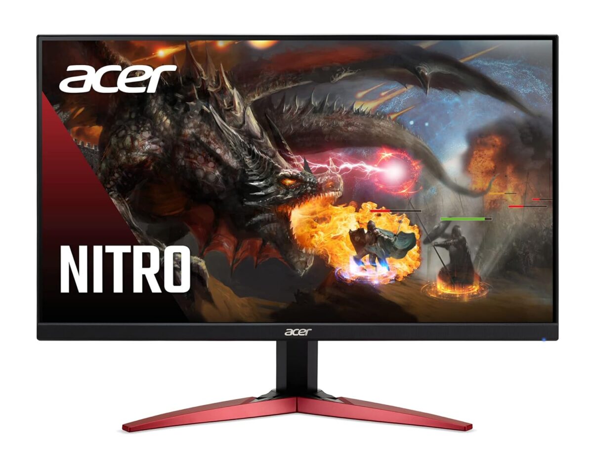 Acer Nitro KG241Y Sbiip 23.8” Full HD (1920 x 1080) VA Gaming Monitor | AMD FreeSync Premium Technology | 165Hz Refresh Rate | 1ms (VRB) | ZeroFrame Design | 1 x Display Port...
