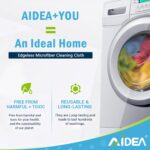 AIDEA Microfiber Cleaning Cloth, 100PK, Soft Absorbent Rags, Microfiber Towels for Cars, Kitchen Towels, Dusting Cloth for Home, Window, Cleaning Supplies, 12"×12"