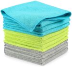 AIDEA Microfiber Cleaning Cloth-12PK, Soft Microfiber Towels for Cars, Absorbent Cleaning Rags, Lint-Free Streak-Free Wash Cloths for House, Kitchen, Window(12in.x12in), Orange