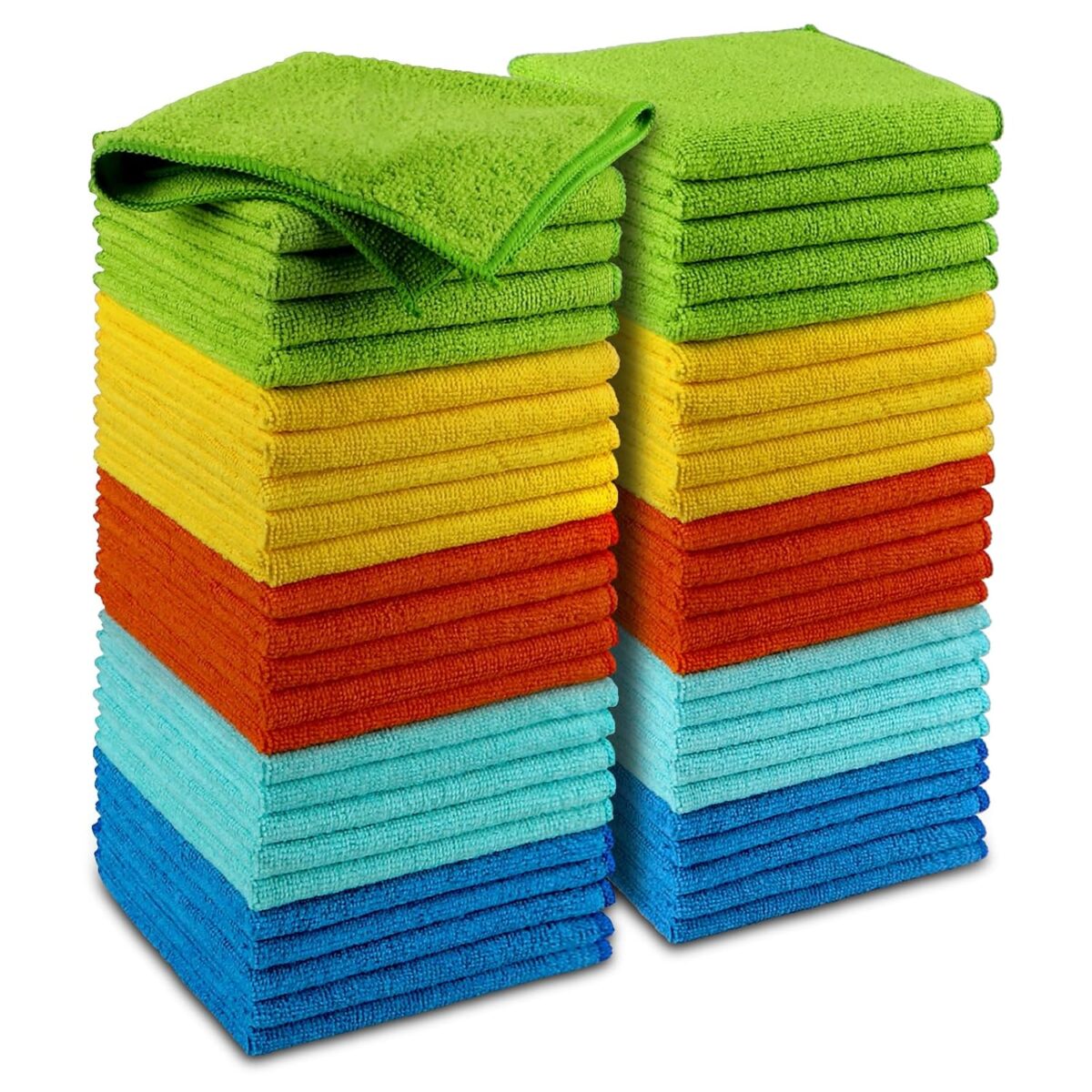 AIDEA Microfiber Cleaning Cloth, 50PK, Microfiber Towels for Cars, Premium Wash Cloths, Dusting Cloth Cleaning Rags, Absorbent Towels for SUVs, House, Kitchen, Window, Cleaning...