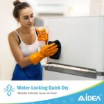 AIDEA Microfiber Cleaning Cloth-50PK, Soft Microfiber Towels for Cars, Absorbent Cleaning Rags, Lint-Free Streak-Free Wash Cloths for House, Kitchen, Window(12in.x12in), Black