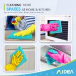 AIDEA Microfiber Cleaning Cloth-50PK, Soft Microfiber Towels for Cars, Absorbent Cleaning Rags, Lint-Free Streak-Free Wash Cloths for House, Kitchen, Window(12in.x12in), Blue