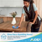 AIDEA Microfiber Cleaning Cloth, 8PK, All Purpose Microfiber Towels, Absorbent Cleaning Rags Kitchen Towels, Lint Free Dusting Cloth for House, Kitchen, Car, Window, 12"×12"