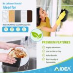 AIDEA Microfiber Cleaning Cloth Black 50PK, Microfiber Towels for Cars, Premium Car Cloths, Dusting Cloth Lint Free Cleaning Rags for SUVs, House, Kitchen, Window,...