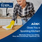 AIDEA Microfiber Cleaning Cloth White-100PK, Absorbent Cleaning Rags, Commercial Shop Rags Lint-Free, Scratch-Free, White Microfiber Towels for Cars, Kitchen Towels White 11.5...