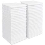 AIDEA Microfiber Cleaning Cloth White 50PK, Microfiber Towels for Cars, Lint Free Rags, Kitchen Towels Dusting Cloth, Bar Rags for Cleaning, Wash Cloth, Dish Cloths White,...