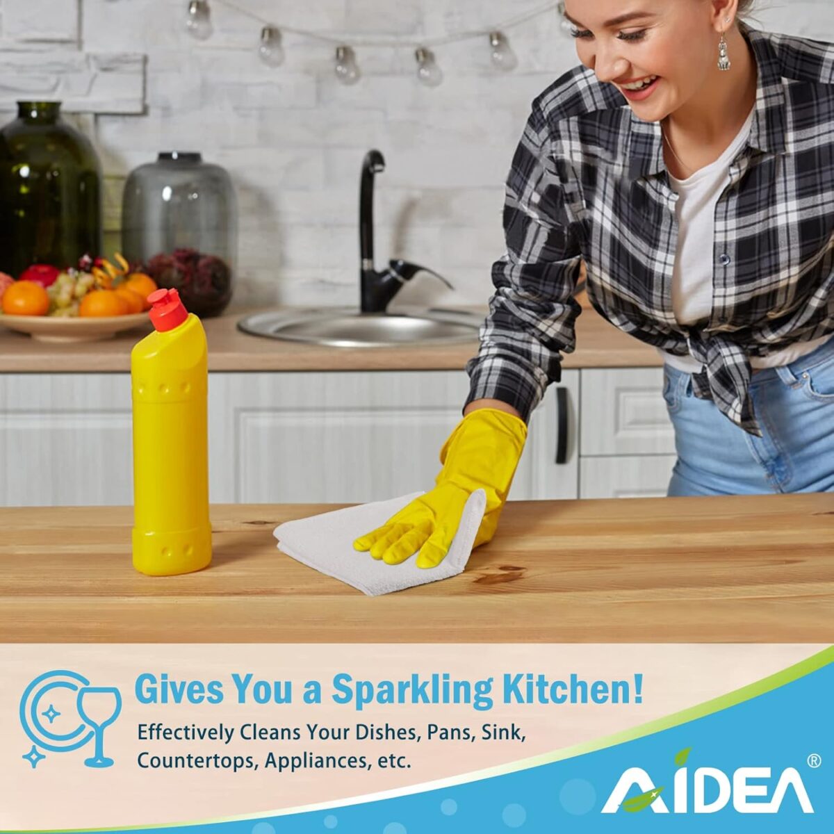 AIDEA Microfiber Cleaning Cloth White 50PK, Microfiber Towels for Cars, Lint Free Rags, Kitchen Towels Dusting Cloth, Bar Rags for Cleaning, Wash Cloth, Dish Cloths White,...