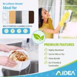 AIDEA Microfiber Cleaning Cloth White 50PK, Microfiber Towels for Cars, Lint Free Rags, Kitchen Towels Dusting Cloth, Bar Rags for Cleaning, Wash Cloth, Dish Cloths White,...