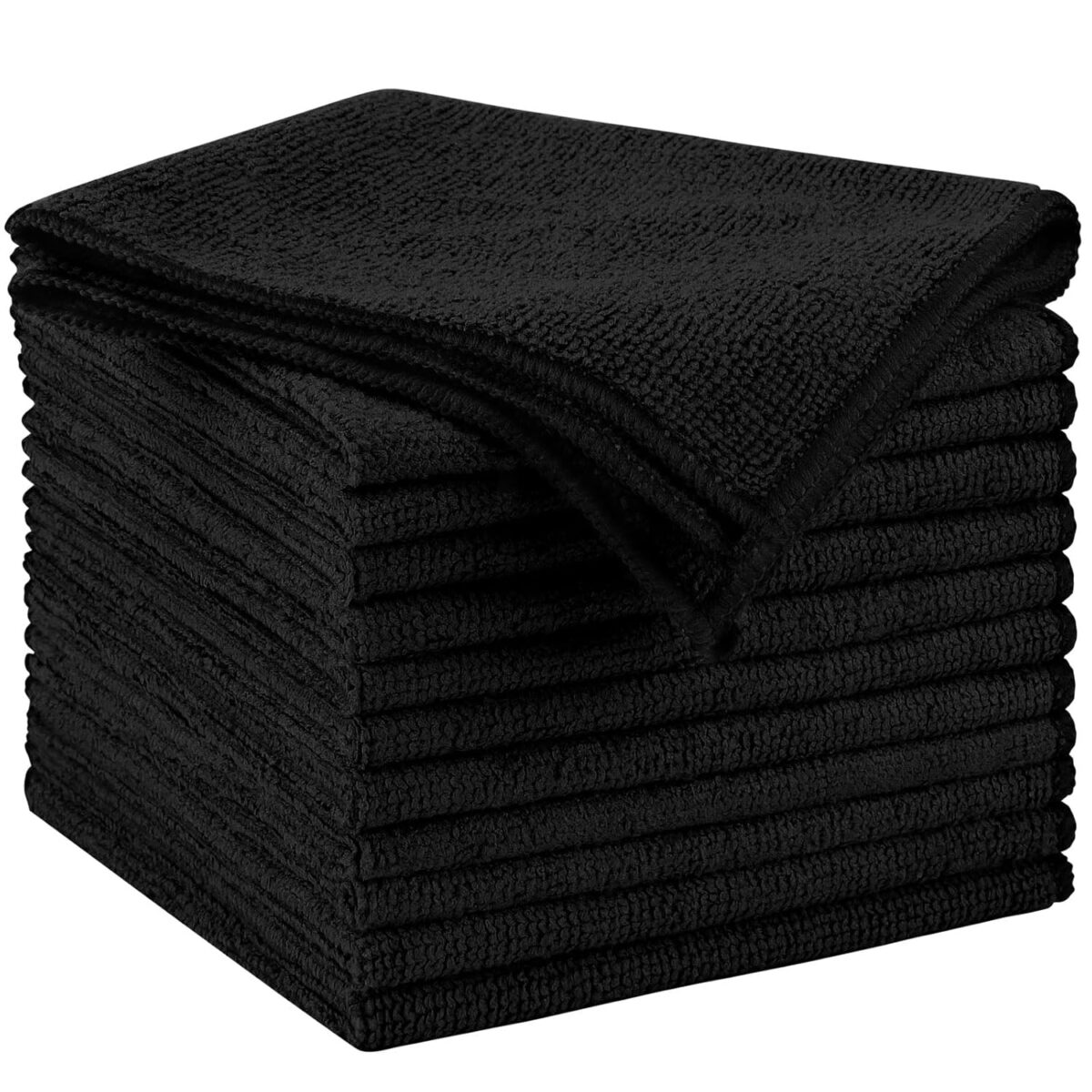 AIDEA Microfiber Cleaning Cloth White 50PK, Microfiber Towels for Cars, Lint Free Rags, Kitchen Towels Dusting Cloth, Bar Rags for Cleaning, Wash Cloth, Dish Cloths White,...