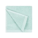 Amazon Basics face Towels for bathroom, 100% Cotton Extra Absorbent washcloth, Fast Drying - salon towel - 24 Pack Ice Blue (12 x 12 inches)