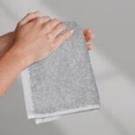 Amazon Basics Fast Drying Cotton Washcloths for Bathroom, Machine Washable, Extra Absorbent, 12 x 12 in, Gray, 24-Pack