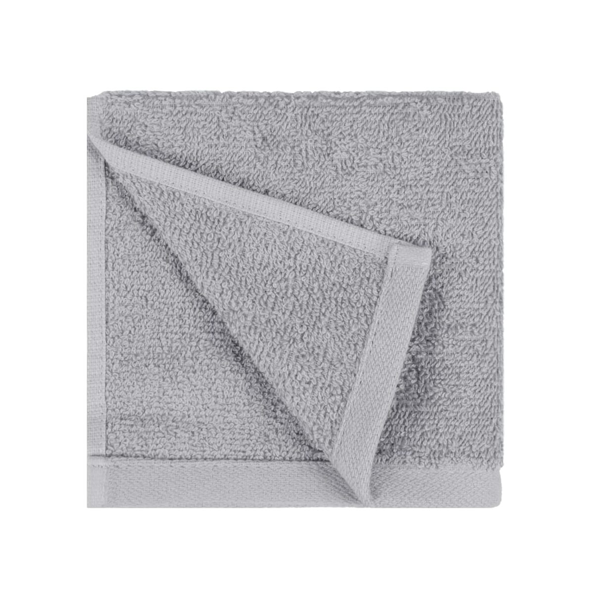 Amazon Basics Fast Drying Cotton Washcloths for Bathroom, Machine Washable, Extra Absorbent, 12 x 12 in, Gray, 24-Pack