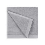 Amazon Basics Fast Drying Cotton Washcloths for Bathroom, Machine Washable, Extra Absorbent, 12 x 12 in, Gray, 24-Pack