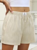 ANRABESS Boxer Shorts for Women Gingham Pajama 2025 Summer Casual Lounge Sleep Plaid Shorts Y2K Beach Bottoms