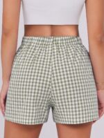 ANRABESS Boxer Shorts for Women Gingham Pajama 2025 Summer Casual Lounge Sleep Plaid Shorts Y2K Beach Bottoms