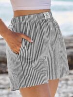 ANRABESS Boxer Shorts for Women Gingham Pajama 2025 Summer Casual Lounge Sleep Plaid Shorts Y2K Beach Bottoms