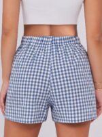 ANRABESS Boxer Shorts for Women Gingham Pajama 2025 Summer Casual Lounge Sleep Plaid Shorts Y2K Beach Bottoms