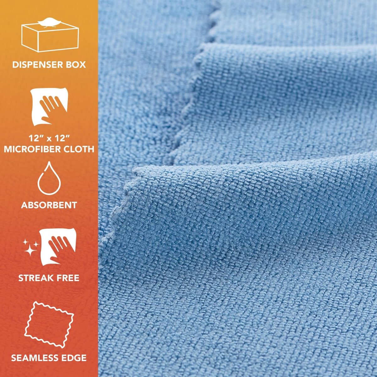 Arkwright Smart Rags in Box - (Pack of 50) Lint Free Microfiber Cleaning Cloth, Scratch & Streak-Free, Dispensable Wash Towels for Cars, Window Glass, and Auto Shop, 12 x 12 in,...