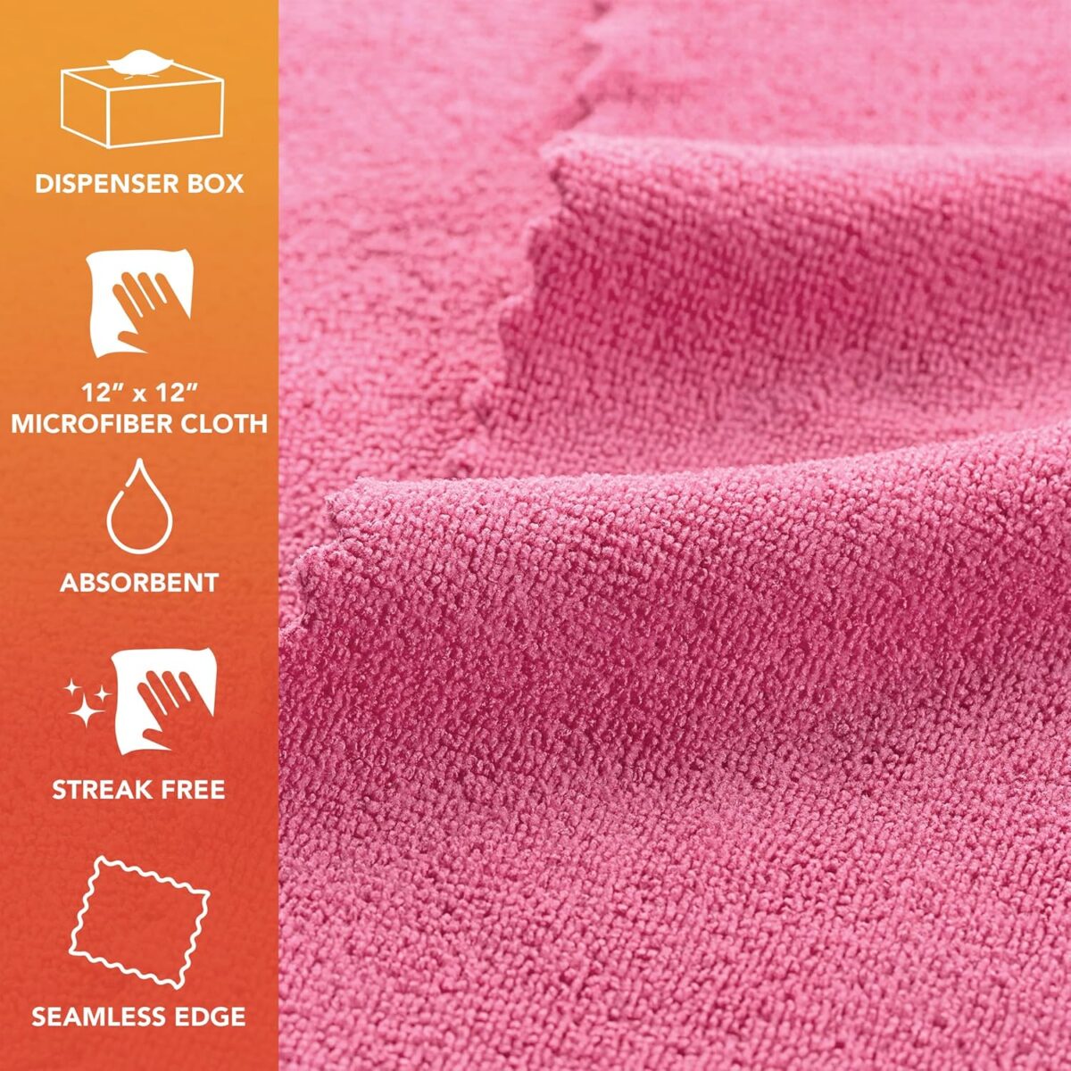 Arkwright Smart Rags in Box - (Pack of 50) Lint Free Microfiber Cleaning Cloth, Scratch & Streak-Free, Dispensable Wash Towels for Cars, Window Glass, and Auto Shop, 12 x 12 in,...