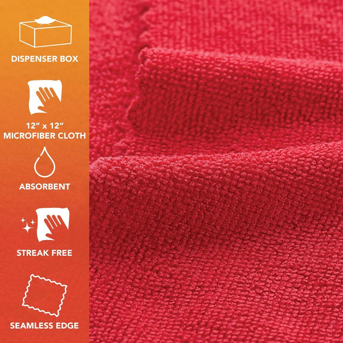 Arkwright Smart Rags in Box - (Pack of 50) Lint Free Microfiber Cleaning Cloth, Scratch & Streak-Free, Dispensable Wash Towels for Cars, Window Glass, and Auto Shop, 12 x 12 in,...