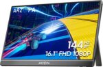 ARZOPA 16.1'' 144Hz Portable Gaming Monitor, 106% sRGB 1080P FHD Kickstand Portable Monitor with HDR, Ultra Slim, Eye Care, External Second Screen for Laptop, PC, PS5, Mac,...