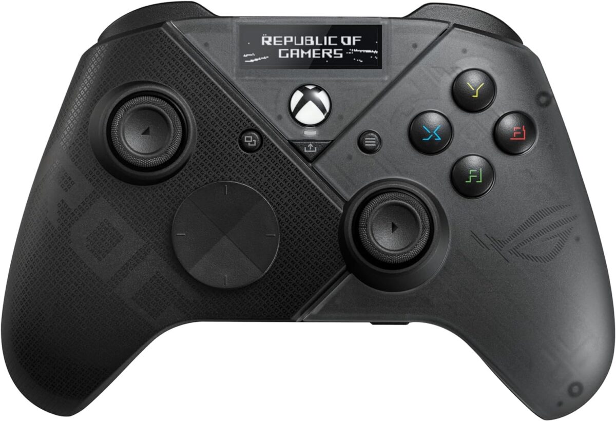 ASUS ROG Raikiri Pro OLED Display, tri-Mode connectivity, remappable Buttons&triggers, 4 Rear Buttons, Step&Linear triggers, Adjustable Joystick Sensitivity, 3.5mm Jack with ESS...