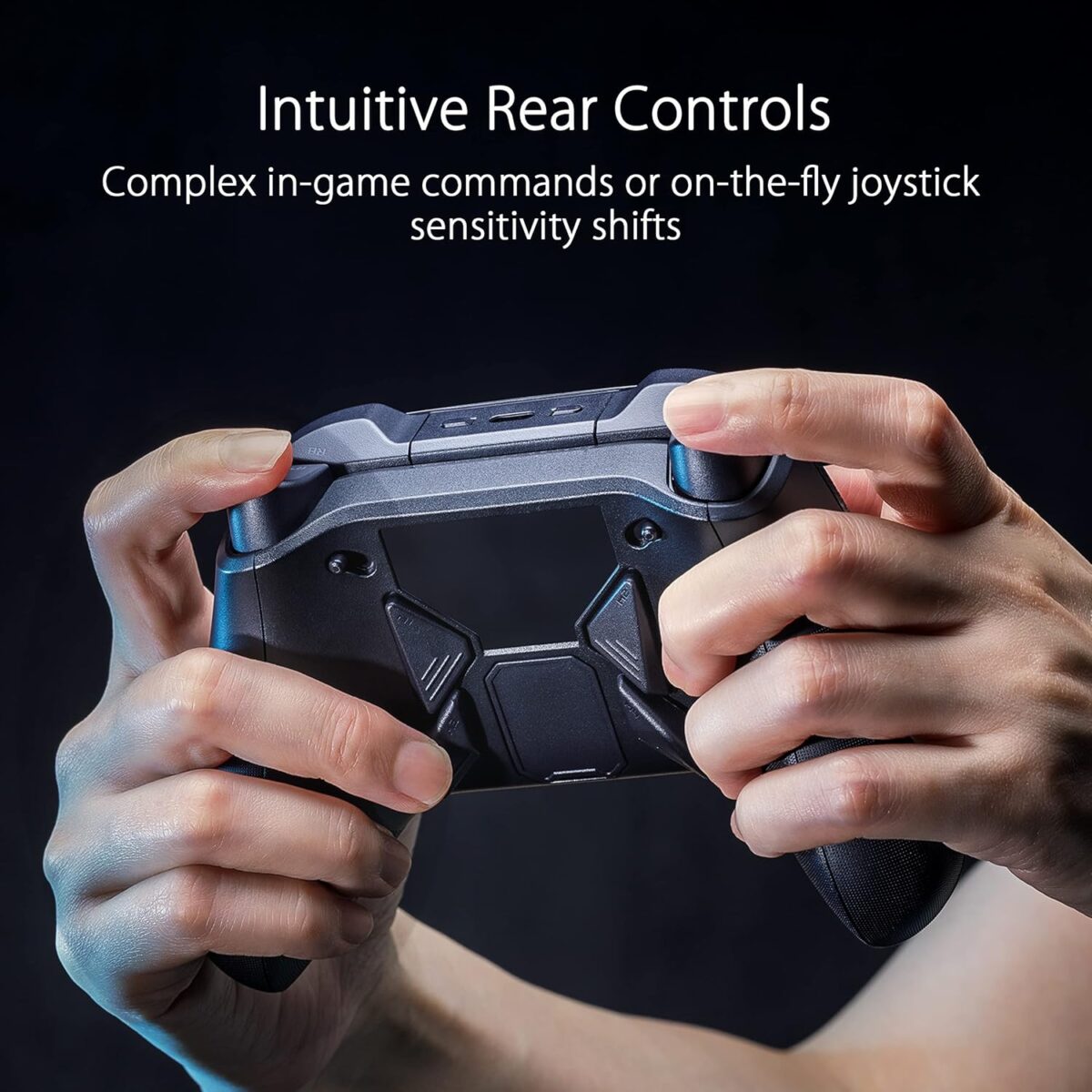ASUS ROG Raikiri Pro OLED Display, tri-Mode connectivity, remappable Buttons&triggers, 4 Rear Buttons, Step&Linear triggers, Adjustable Joystick Sensitivity, 3.5mm Jack with ESS...